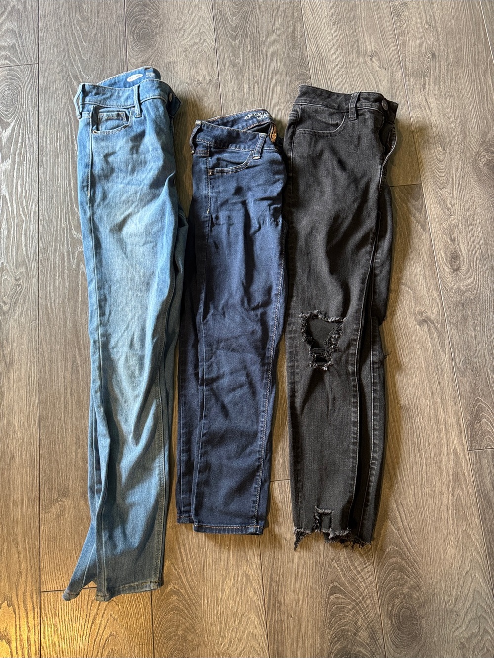 Jeans - Light Blue, Dark Blue & Black Trio Pack